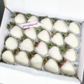 20pcs White Choc Lover Chocolate Strawberries Gift Box (Custom Wording)